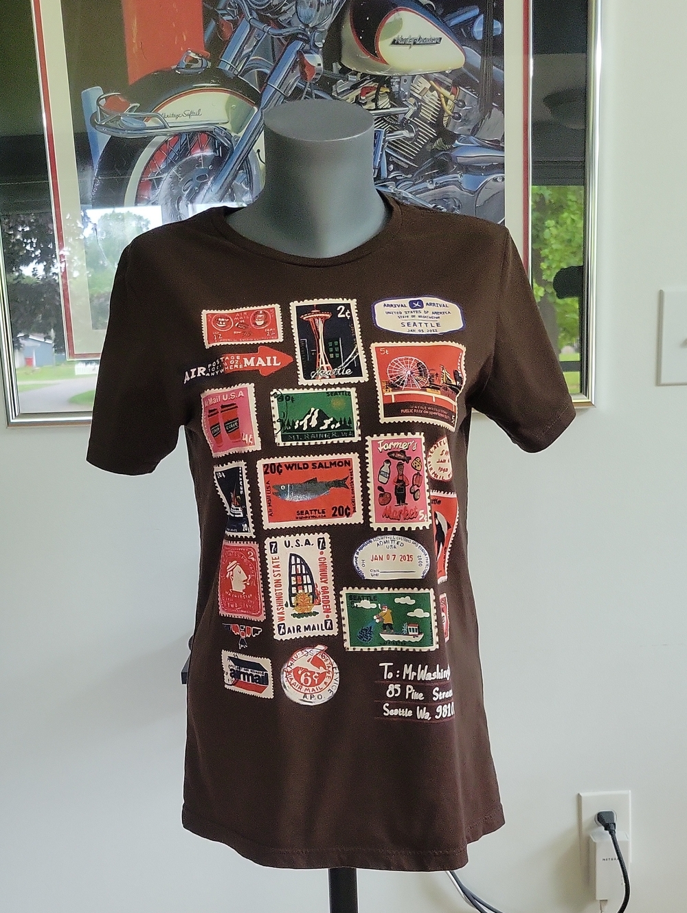 Chalo & Co. Seattle T-shirt Medium Brown